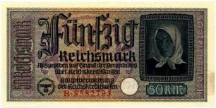 Geldschein, 50 Reichsmark, 1939 - 1944