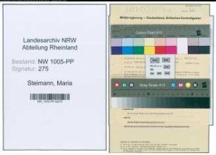 Entnazifizierung Maria Steimann , geb. 27.03.1920 (Angestellte)