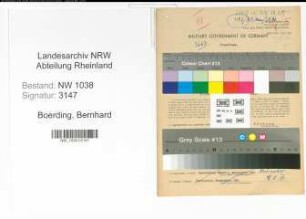 Entnazifizierung Bernhard Boerding , geb. 14.06.1892 (Angestellter)