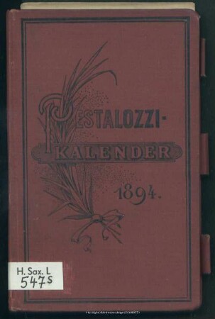 48.1894: Kalender des Sächsischen Pestalozzi-Vereins : auf das Jahr ..