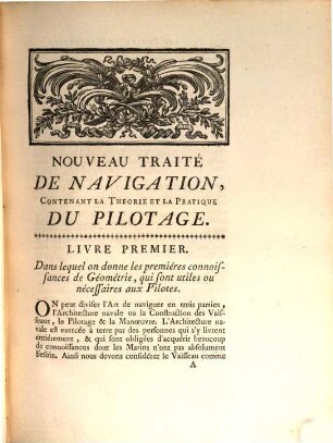 Nouveau traité de navigation ...