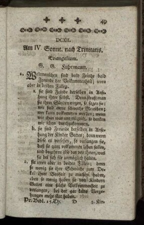 DCXII. Am IV. Sonnt. nach Trinitatis. Evangelium.
