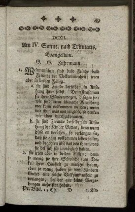 DCXII. Am IV. Sonnt. nach Trinitatis. Evangelium.