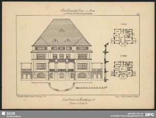 Landhaus in Freiburg i. B. [Grundriss, Aufriss]