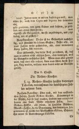 36-68, Die II. Classe. Die Rechen-Knechte