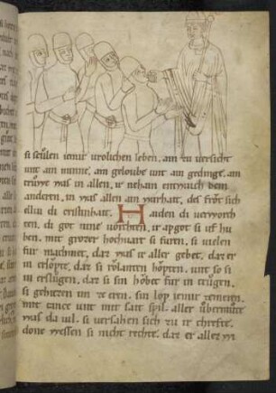 Vor der Schlacht erhalten die christlichen Kämpfer von Erzbischof Turpin die Kommunion.