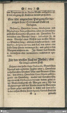 Für den weissen Fluß der Weiber, oder für einigen andern Fluß