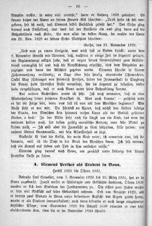 4. Clemens Perthes als Student in Bonn.