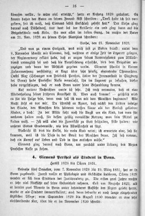 4. Clemens Perthes als Student in Bonn.