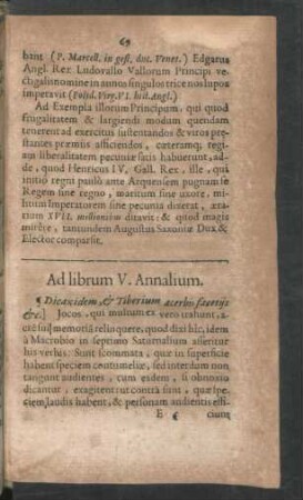 Ad librum V. Annalium.