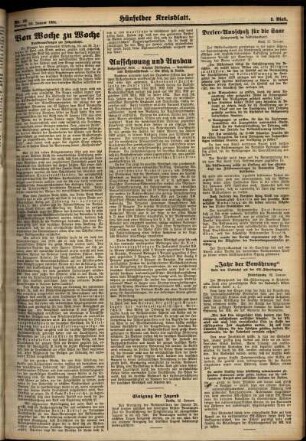 Zweite Ausgabe vom Montag, den 22. Januar 1934.