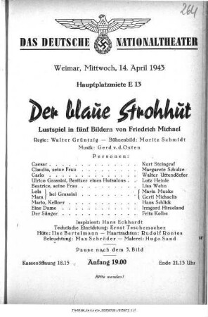 Der blaue Strohhut