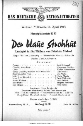 Der blaue Strohhut