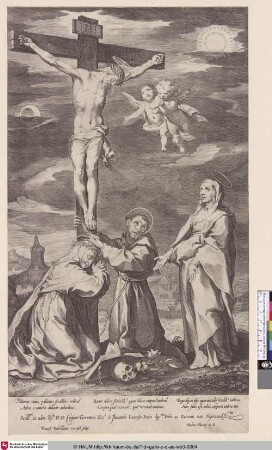 [Chistus am Kreuz, Maria, Hl. Franz und Hl. Katharina; Christ on the cross with the Virgin, St. Francis and St. Catherine of Siena]
