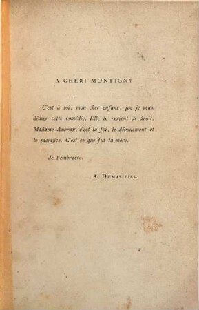 Les idées de madame Aubray, comédie en quatre actes par Alexandre Dumas fils