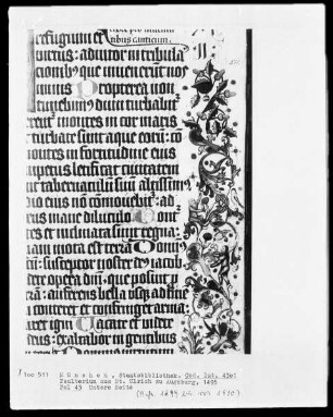 Psalterium aus Sankt Ulrich in Augsburg — ---, Folio 43recto---, Folio 43rectoBordüre