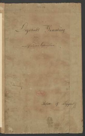 [Sammelhandschrift] 8 Stücke für Tasteninstrument