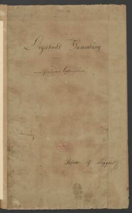[Sammelhandschrift] 8 Stücke für Tasteninstrument