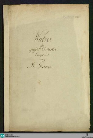 Waltzes - Don Mus.Ms. 2439 : orch; C