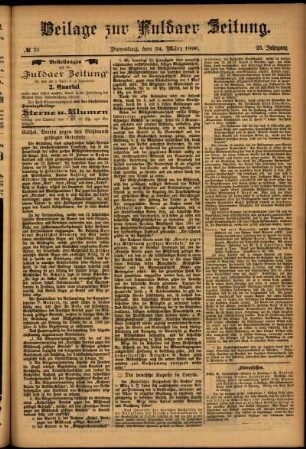 Zweite Ausgabe vom Dienstag, den 24. März 1896.