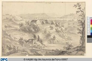 Der Rheinfall bei Schaffhausen mit Schloss Laufen