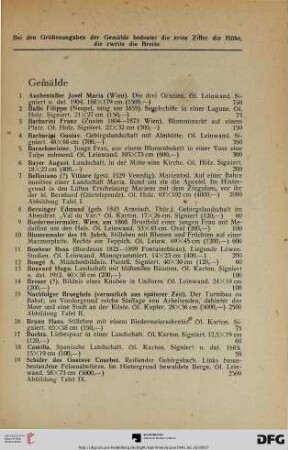Gemälde (Nr. 1-190)
