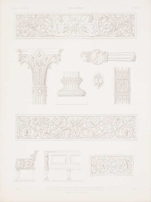 Börse, Berlin: Details (aus: Atlas zur Zeitschrift für Bauwesen, hrsg. v. G. Erbkam, Jg. 16, 1866)