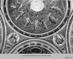 Freskendekoration mit Engelreigen, Evangelisten und Szenen der Genesis : Kuppelfresken mit Engelreigen