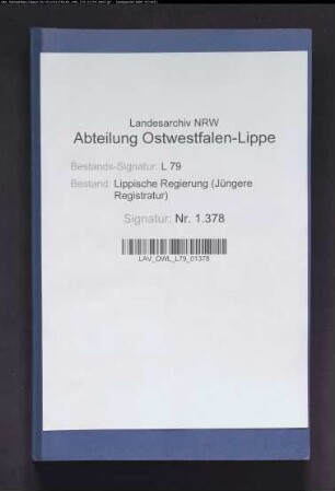 Veranlagung zur Gebäudesteuer im Amt Blomberg