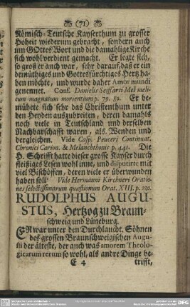 Rudolphus Augustus, Hertzog zu Braunschweig und Lüneburg