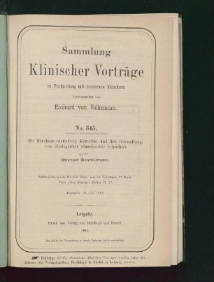 Die Hornhautentzündung (Keratitis) und ihre Behandlung, vom ätiologischen Standpunkte betrachtet