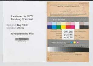 Entnazifizierung Paul Freyaldenhoven, geb. 22.10.1911 (Verw.Angest.)