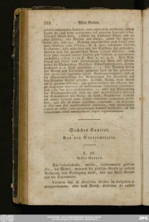 Sechstes Kapitel. Von den Gnadenmitteln.
