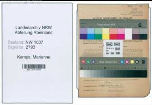 Entnazifizierung Marianne Kamps , geb. 08.01.1915 ()
