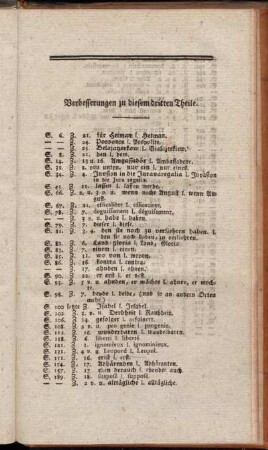 Verbesserungen zu diesem dritten Theile