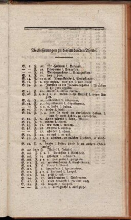 Verbesserungen zu diesem dritten Theile