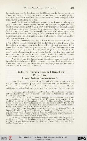 Städtische Bauordnungen und Baupolizei