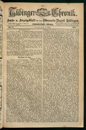 20. März (Nro. 67) - 24. März (Nro. 70)