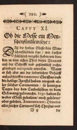 Caput XI. Ob die Messe ein Menschensündlein seye?