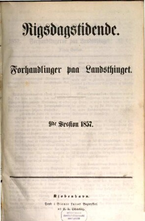 Forhandlinger i Landstinget. Ordentlige samling. 9. 1857