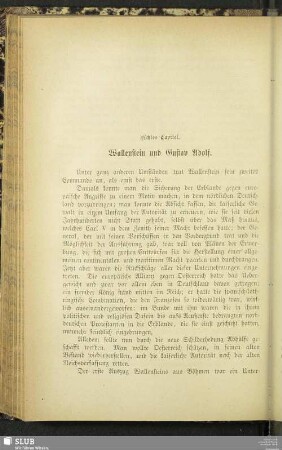 Achtes Capitel. Wallenstein und Gustav Adolf