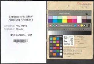 Entnazifizierung Fritz Heidbuechel , geb. 05.03.1894 (Arbeiter)