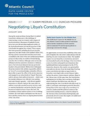 Negotiating Libya's constitution
