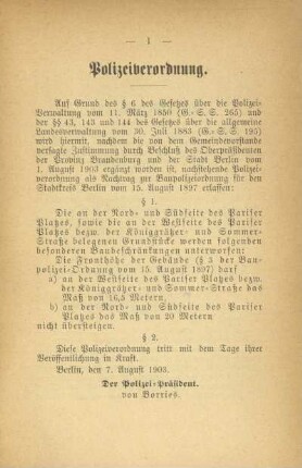 Polizeiverordnung