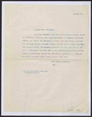 Schreiben an Karl Schmidt (Brief)