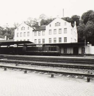 Unterer Bahnhof, Empfangsgebäude : Annaberg-Buchholz, Unterer Bahnhof, Empfangsgebäude, Gleisseite