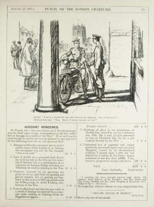 Cyclist. "I has a despatch for the officer in command. Can I see him?"