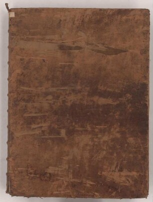 Einband : Einband mit Signatur der gräflich Brühlschen Bibliothek und der Sächsischen Landesbibliothek, unbekannter Künstler, 1. Hälfte 18. Jh. Papier. 55 x 41 cm. Bez.: Innenseite: "N. 671" (Graphit) und "10." (Tinte)