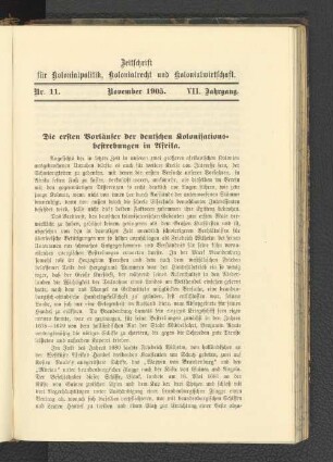 Nr. 11. November 1905.