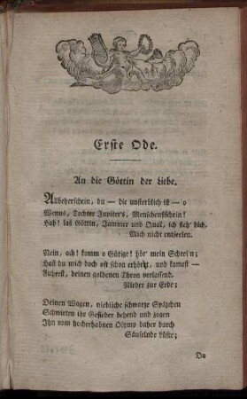 Erste Ode. - Zweite Ode.